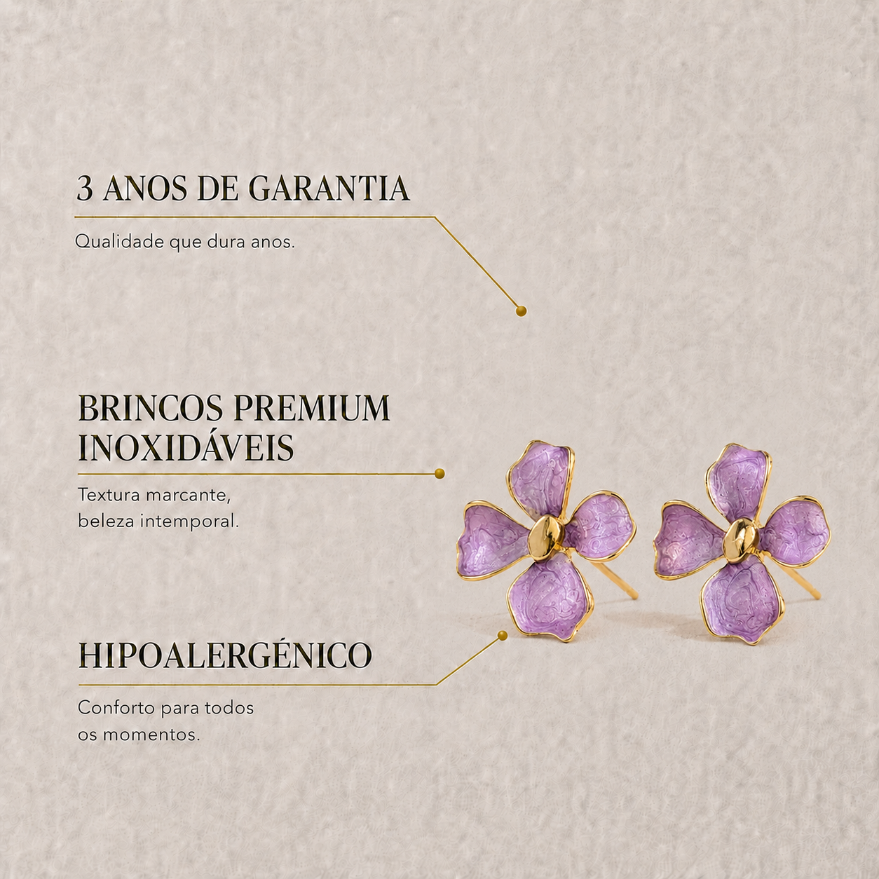 Brincos Violeta